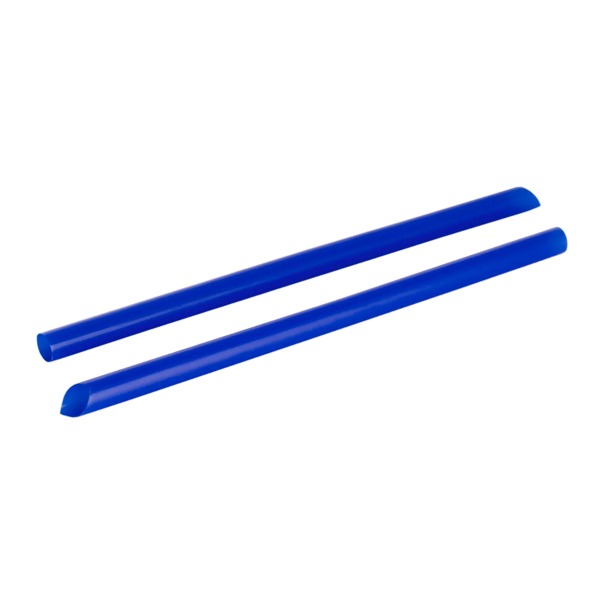 [1,600 ct] Boba Straws | Diagonal Cut | Individually Wrapped | Blue (0.39" x 9")