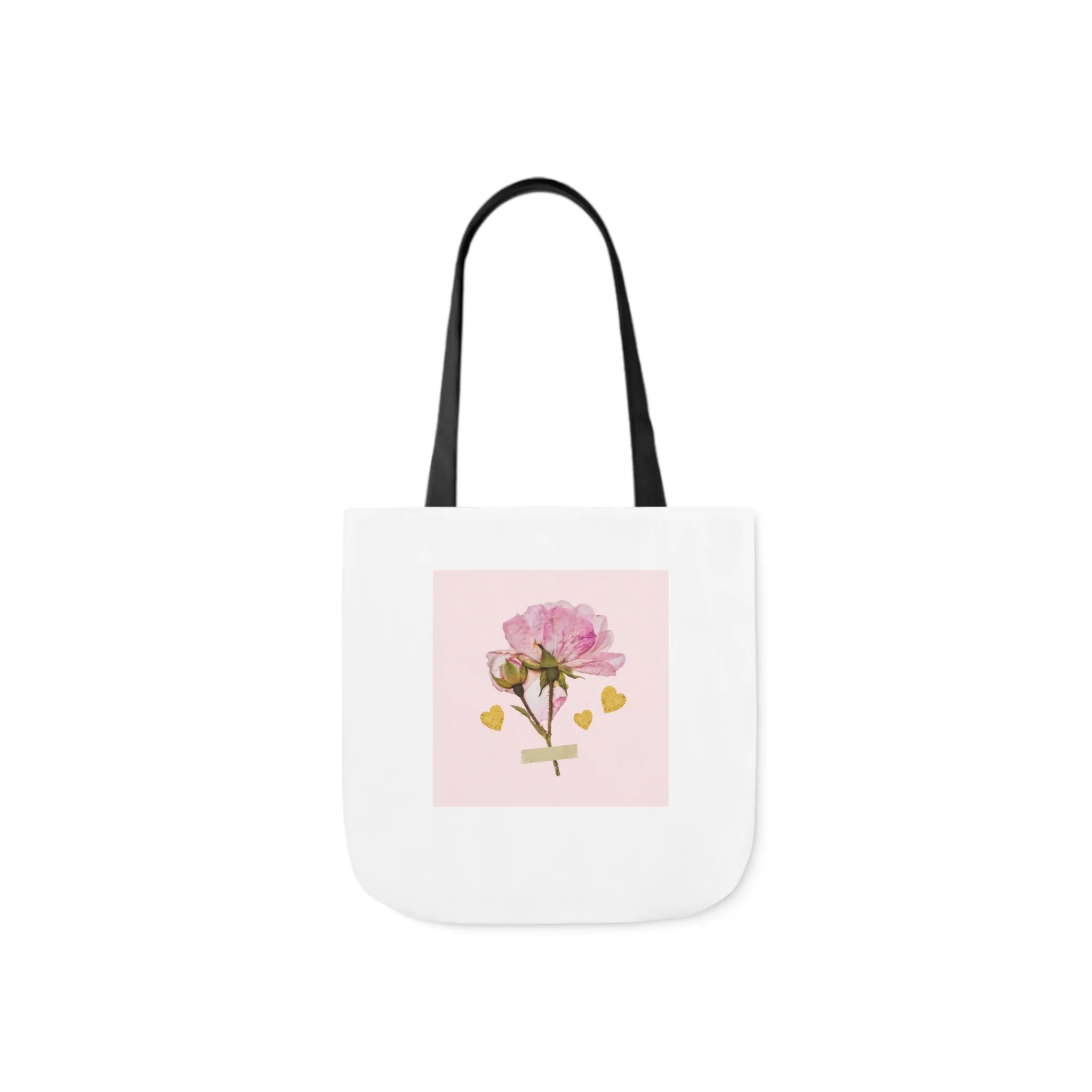 Chic Floral Canvas Tote Bag with Colorful Straps - Perfect for Everyday Use