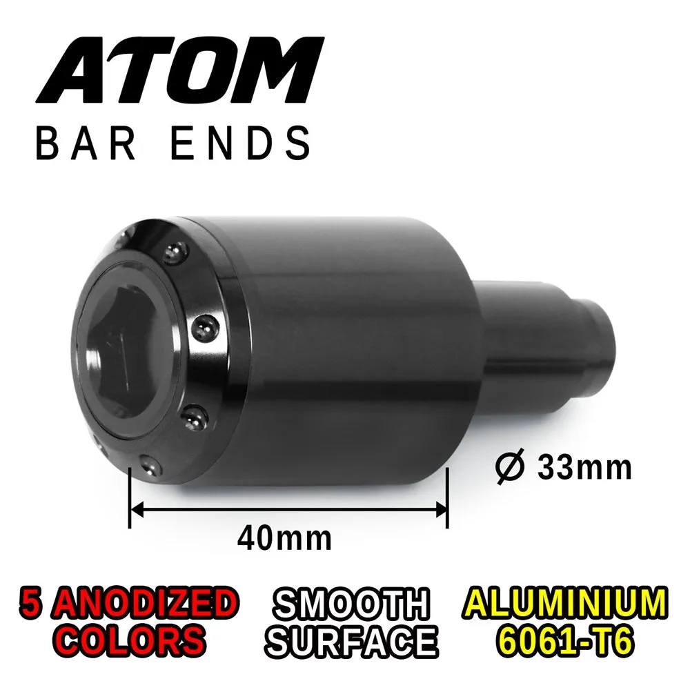 Fit Ducati Monster 796 2009-2015 Engraved Logo ATOM Bar Ends