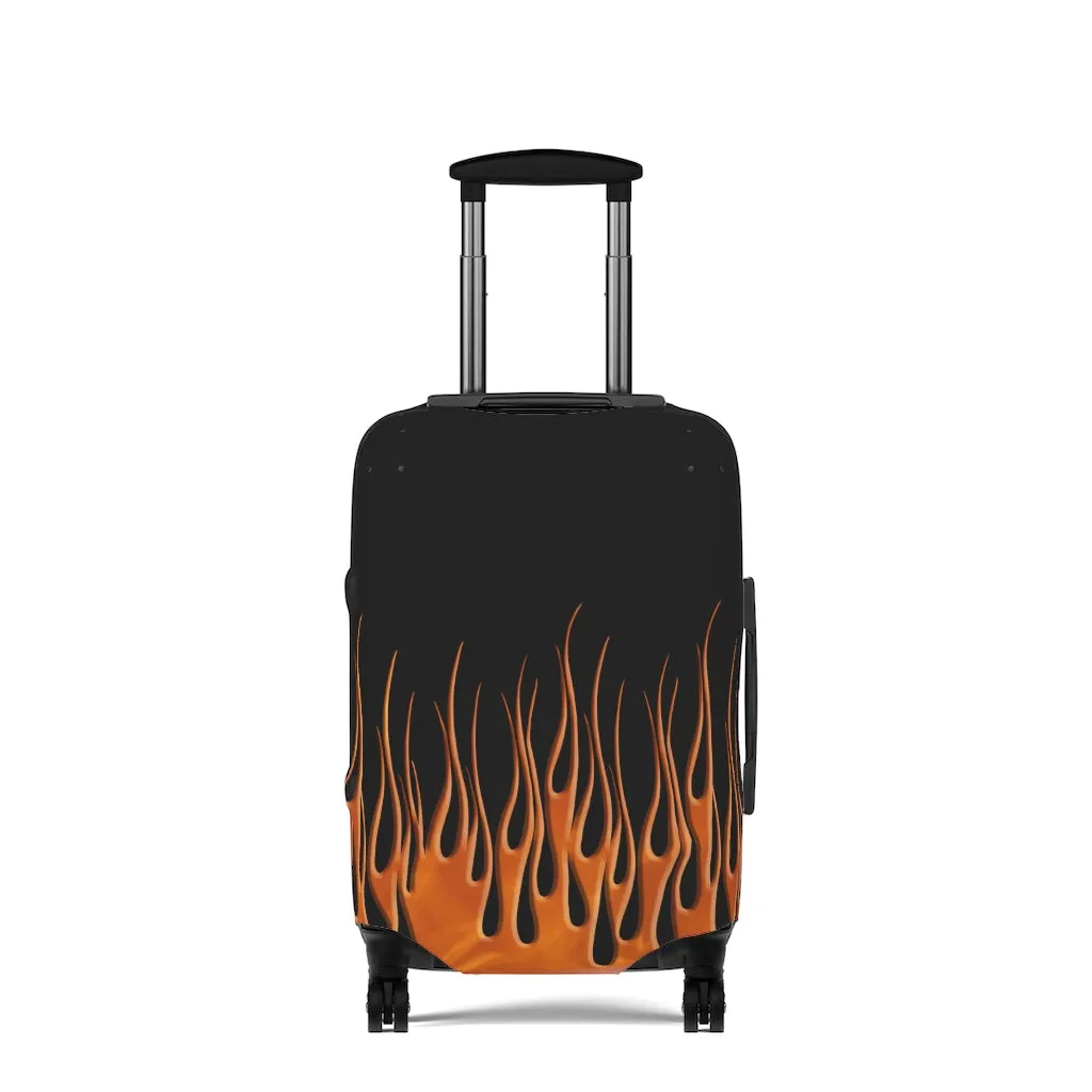 Flames on Black  - Luggage Protector and Cover 3 Sizes