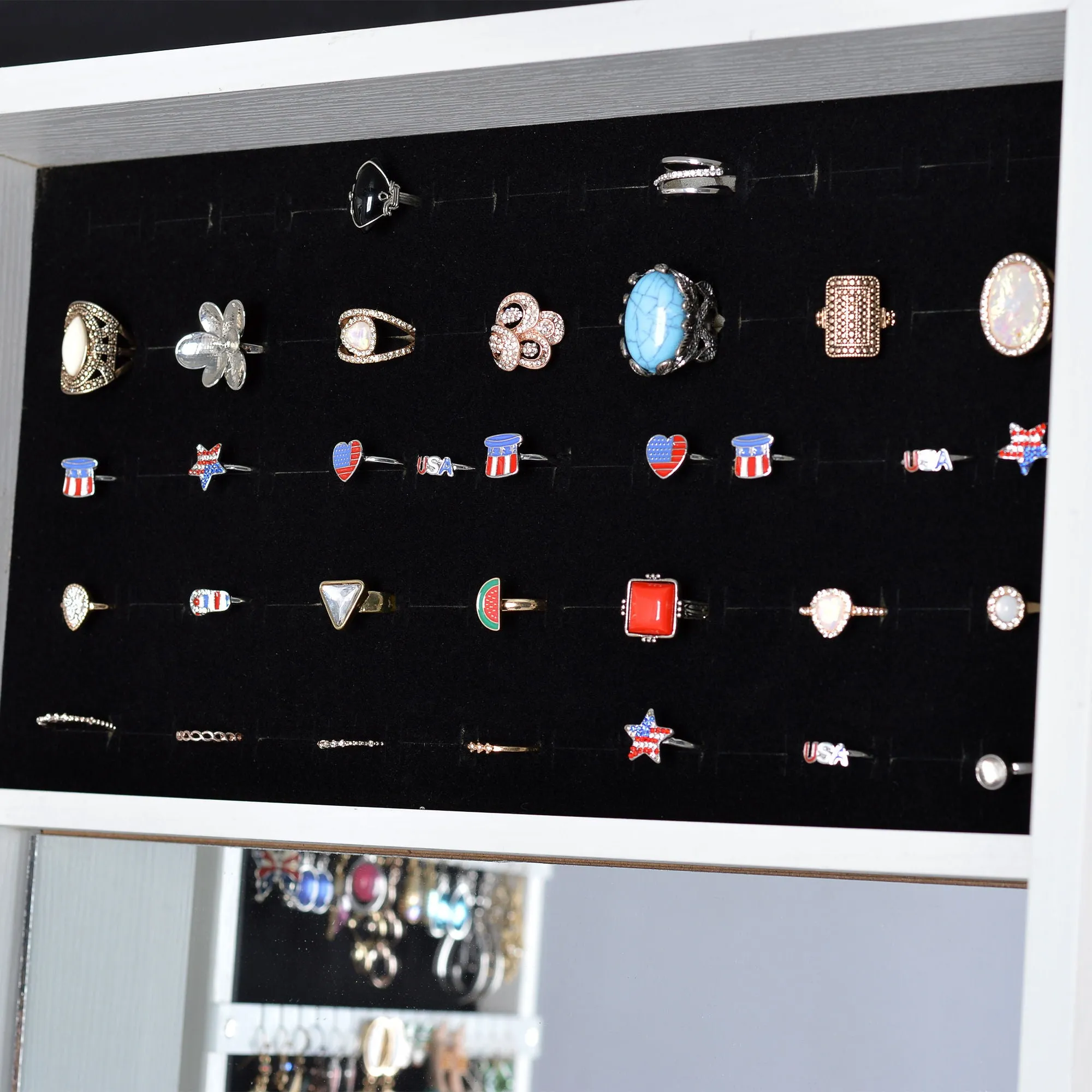 Full Length Mirror 360В° Swivel Jewelry Cabinet