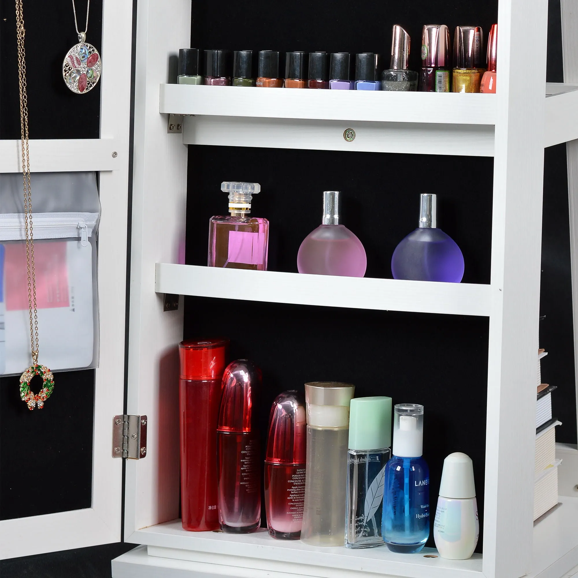 Full Length Mirror 360В° Swivel Jewelry Cabinet