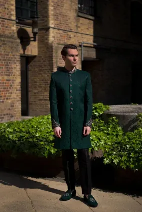 GEM Garments - Euston - Sherwani - Green - 1 Piece - Jamawar