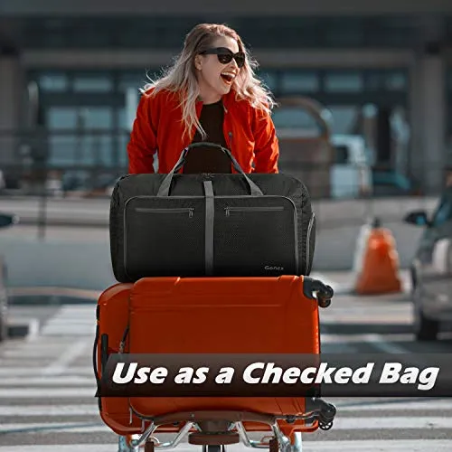 Gonex 80L Packable Travel Duffle Bag, Large Lightweight Luggage Duffel (Gray)