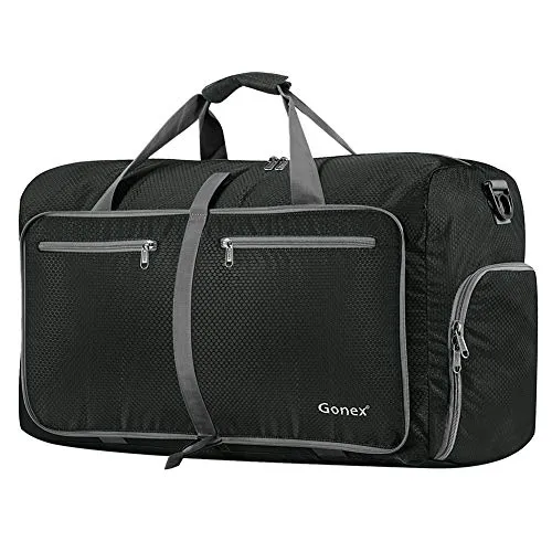 Gonex 80L Packable Travel Duffle Bag, Large Lightweight Luggage Duffel (Gray)