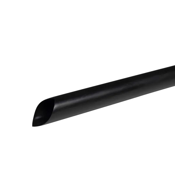 Karat 9'' Boba Straws (10mm) Unwrapped, Black - 3,500 pcs