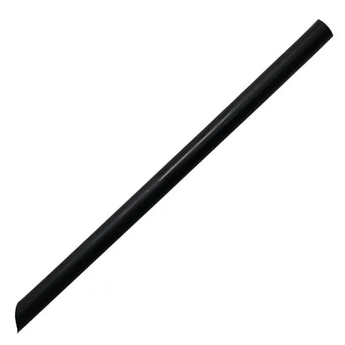 Karat 9'' Boba Straws (10mm) Unwrapped, Black - 3,500 pcs