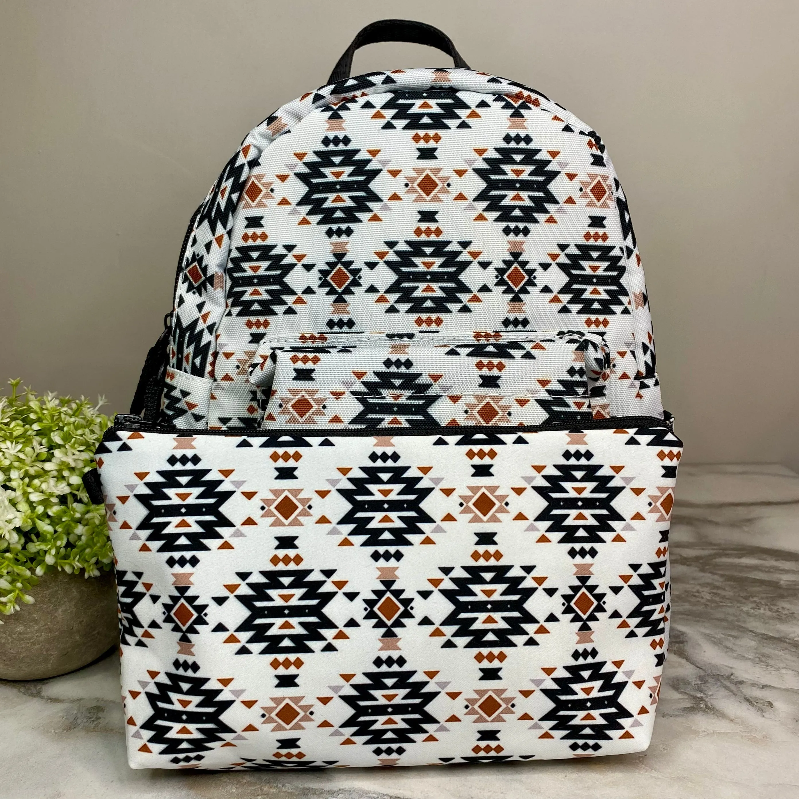 Mini Backpack & Pouch Bundled Set - Aztec
