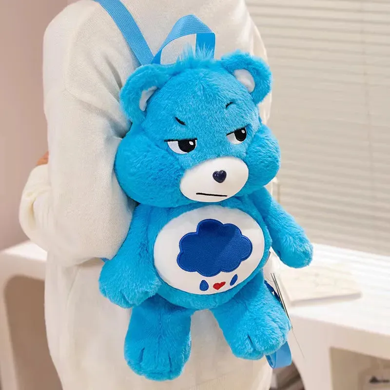 Popular Cute Care Bears Plush Backpack Kawaii Fashion Plushie Doll Girl's Children's Shoulder Bag Knapsack