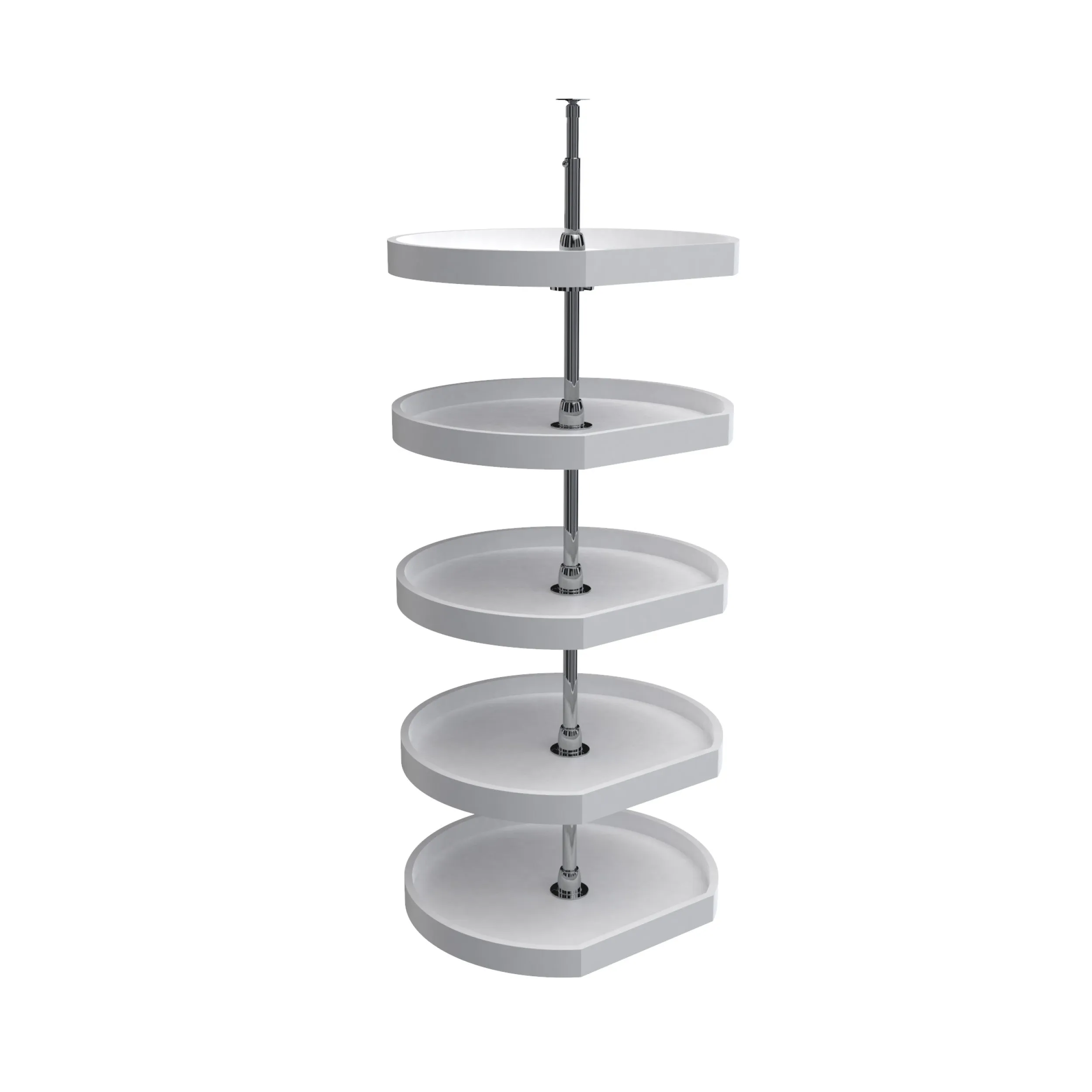 Rev-A-Shelf / 6265-22-11-52 / Polymer D-Shaped 5-Shelf Lazy Susans w/Post Hardware